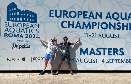 Martina Weckert (rechts) und Dana Brosi (links) bei der EM 2022 in Rom